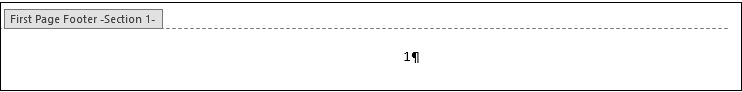 Word footer containing page number
