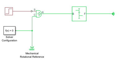 Simple model that contains a step source and a reduction gear.