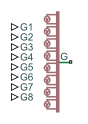 Eight-Pulse Gate Multiplexer block