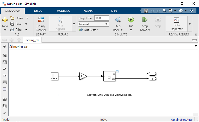 创建简单模型 Matlab Simulink Mathworks 中国