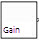 Block displaying the word Gain usinf the text command.