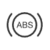 Antilock Brake System icon: a circle labeled "ABS" in a set of parentheses