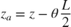 $$ z_a = z - \theta \frac{L}{2} $$