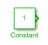 Constant block with the foreground color green