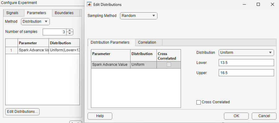 Edit Distributions dialog box