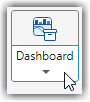 Mouse pointing to button that can open dashboard tab or app