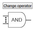 Icon representing the AND logic gate operator