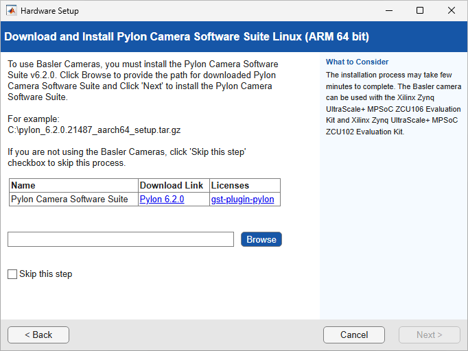 Download and install pylon camera software suite
