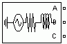 Three-Phase Source block