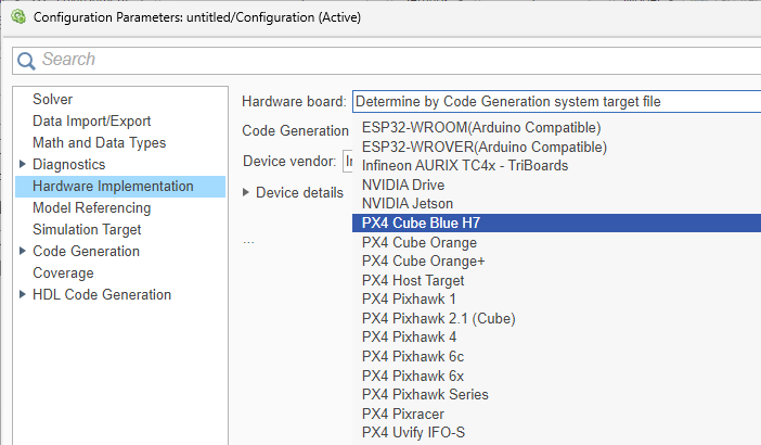 Configuration parameters