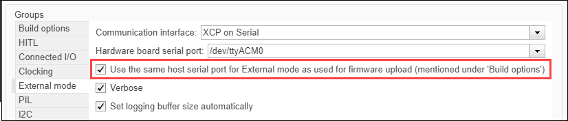 Use the same host serial port