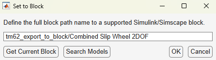 Convert Tire Model for Use in Supported Simulink Block - MATLAB & Simulink
