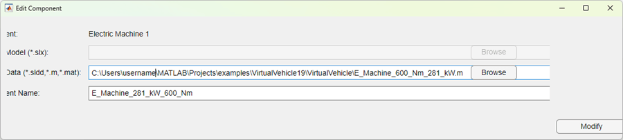 Modifying the component name