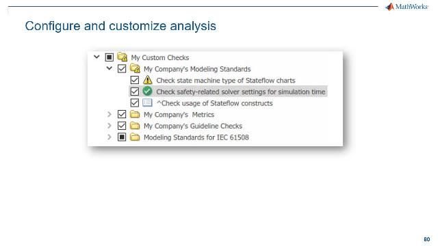 Simulink Check per la conformità agli standard di safety.